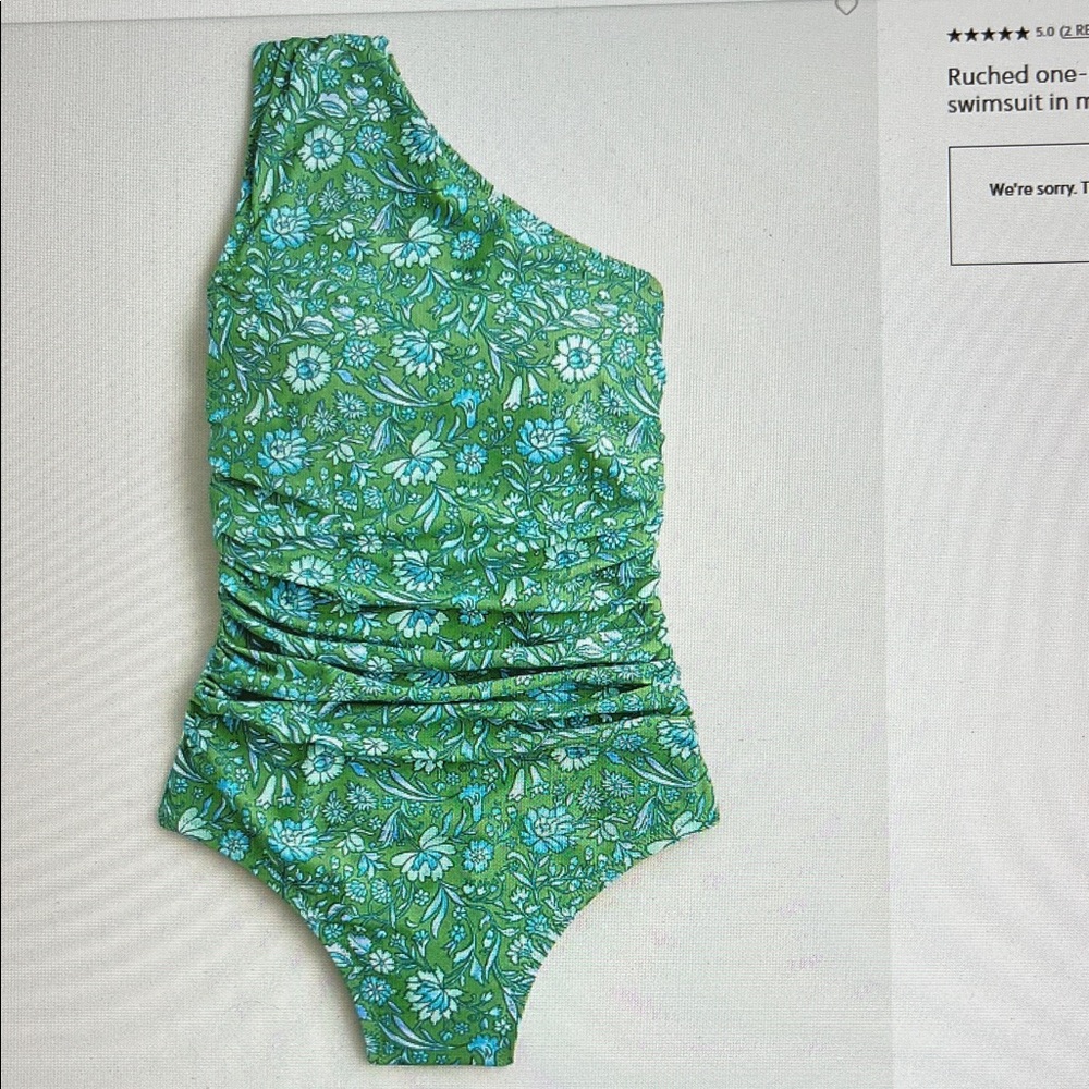 Jcrew one piece swimsuit- size 12 ruched one shoulder in marigold blooms